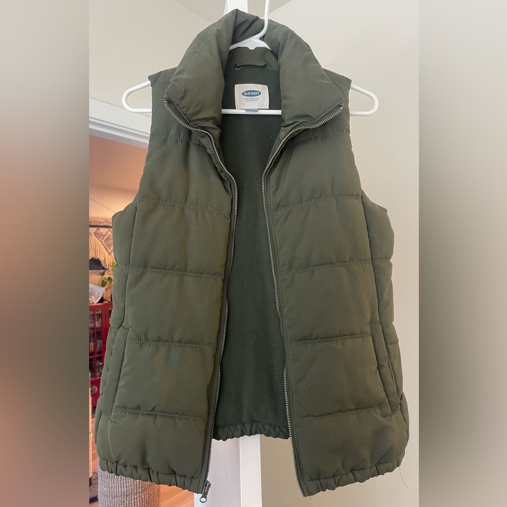 Old Navy Green Puffy Vest Size Small P